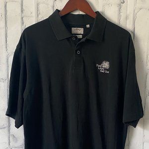 Callaway Golf Sport Polo Short Sleeve Golf Club Logo Black Shirt Men's XL